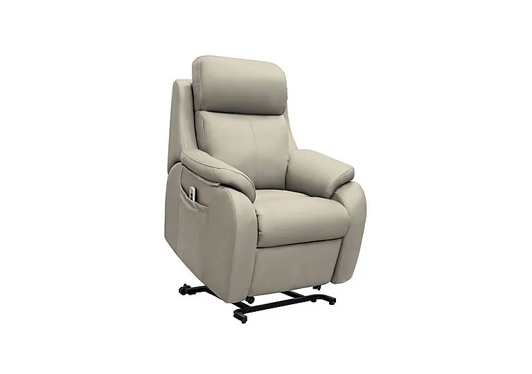 Kingsbury Small Leather Lift and Rise Chair - Cambridge Taupe