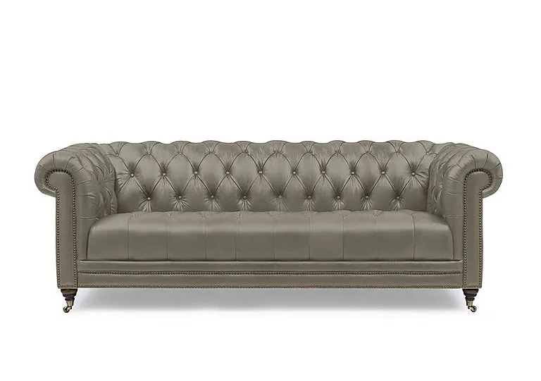 Walter 4 Seater Leather Chesterfield Sofa