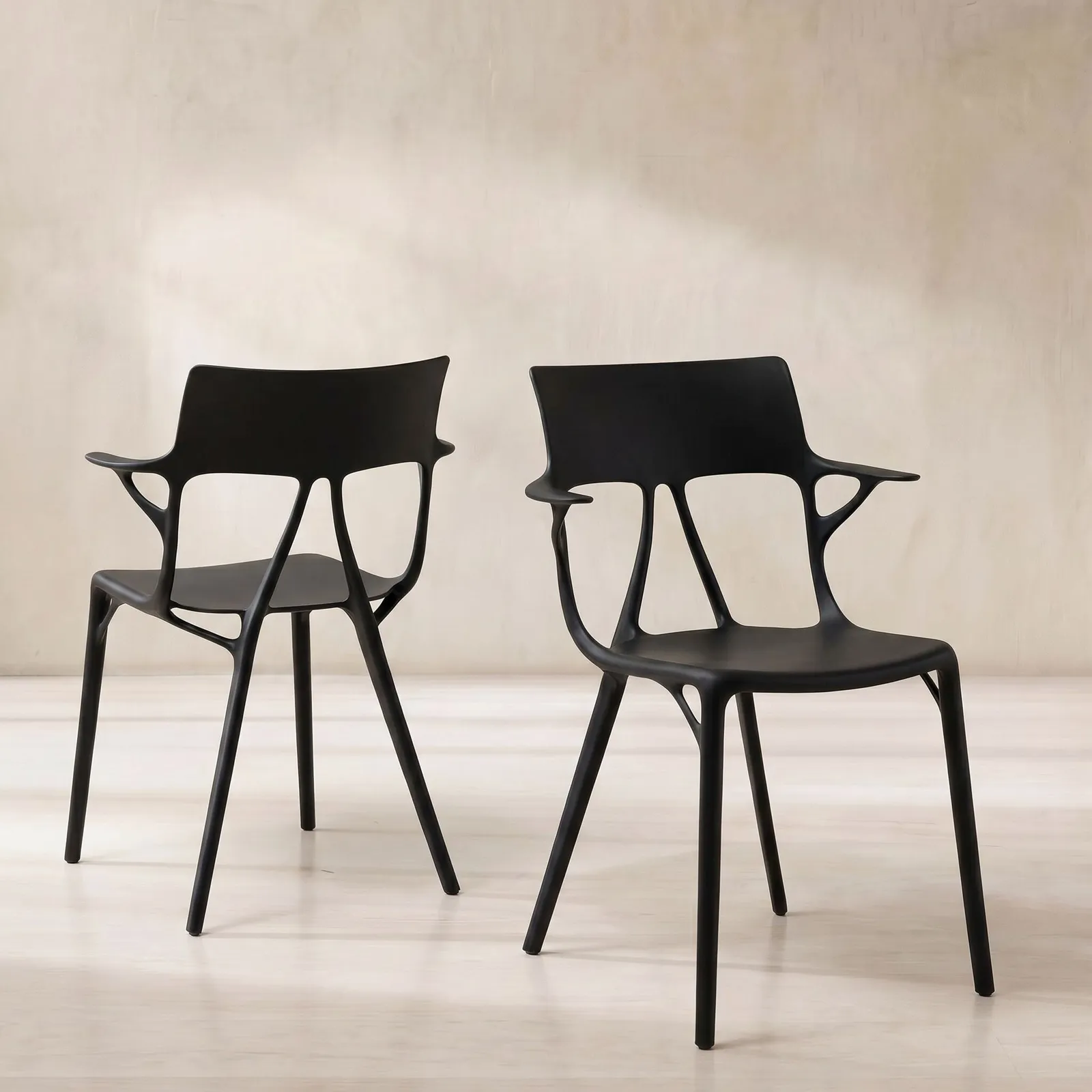 Kartell Ai Dining Chair, Black Plastic | Barker & Stonehouse