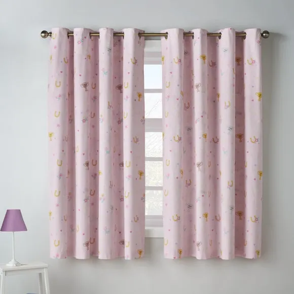 Catherine Lansfield Happy Horses Eyelet Curtains 2