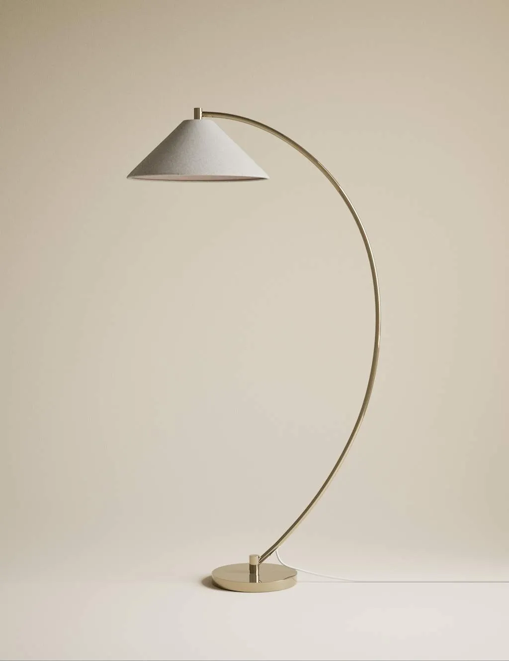 M&S Andie Curved Floor Lamp Antique Brass