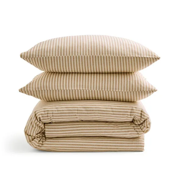 Camille Stripe 100% Brushed Cotton Duvet Cover & Pillowcase Set 5