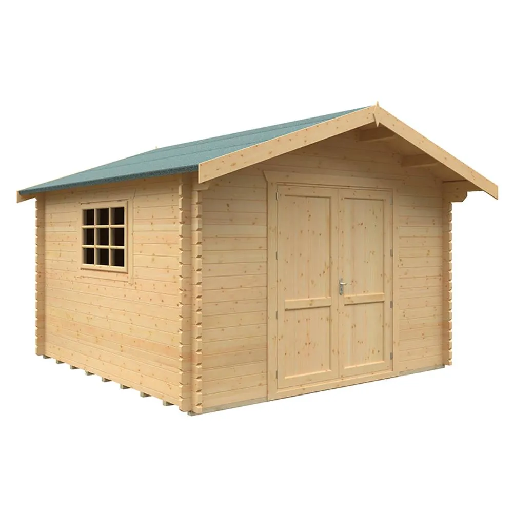 Buttercup Farm 12x12w Marlborough Plus 44mm Cabin - L355 x W355 x H271.9 cm in Natural
