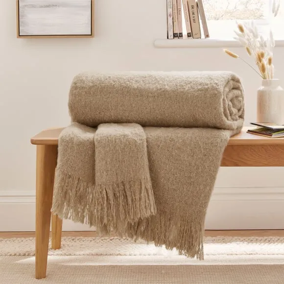 Faux Mohair Throw Blanket 235cm x 235cm