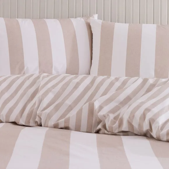 Kent Broad Stripe 100% Cotton Duvet Cover & Pillowcase Set 4