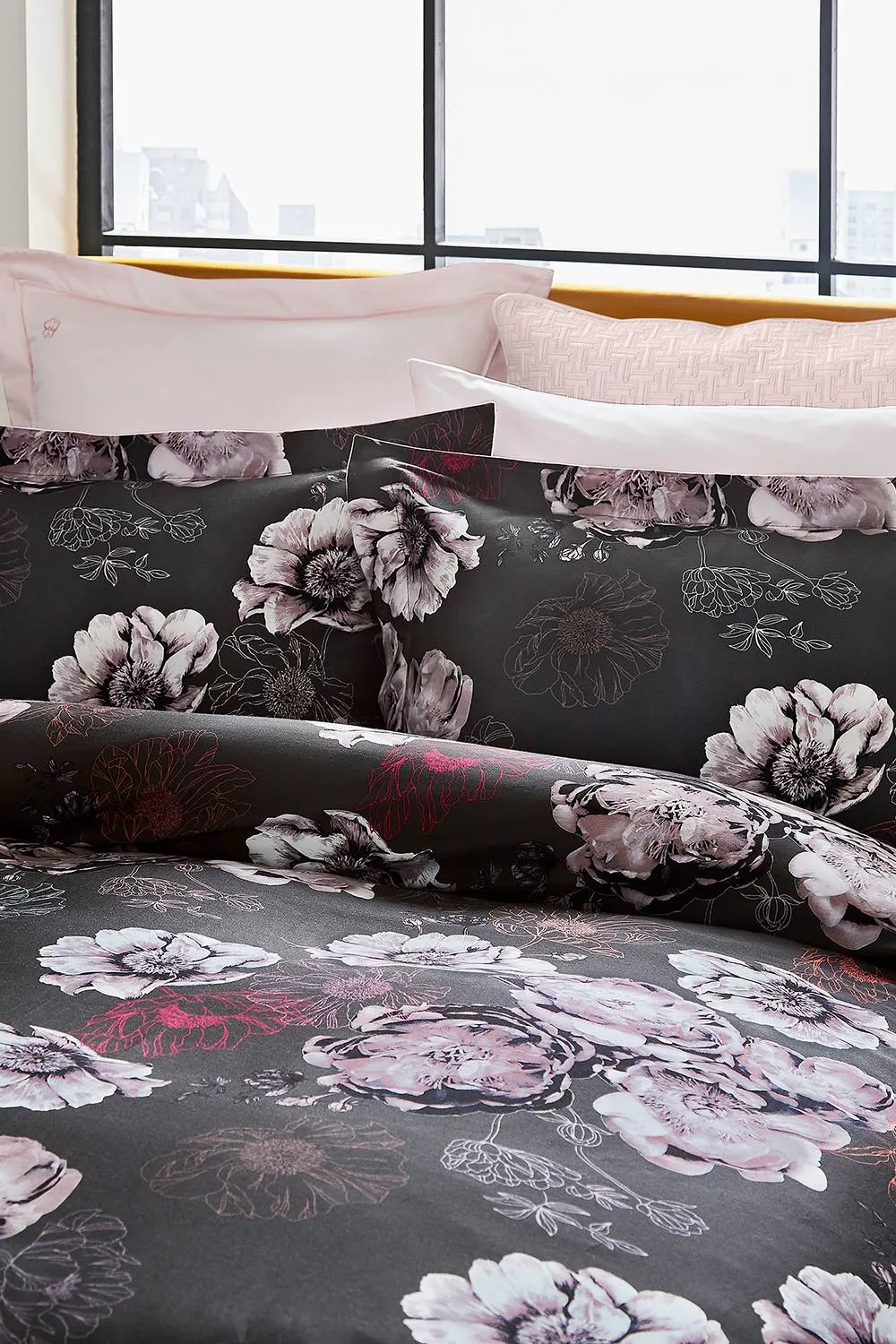 Ted Baker 'Fresh Start Charcoal' Cotton Duvet Cover Set in Charcoal 2