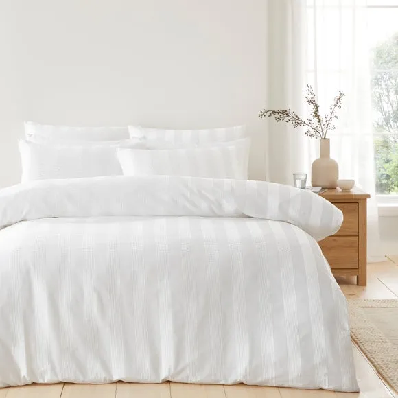 Dixon Waffle 100% Cotton Duvet Cover & Pillowcase Set 1