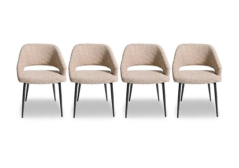 Romeo Set of 4 Fabric Dining Chairs - In Time for Christmas