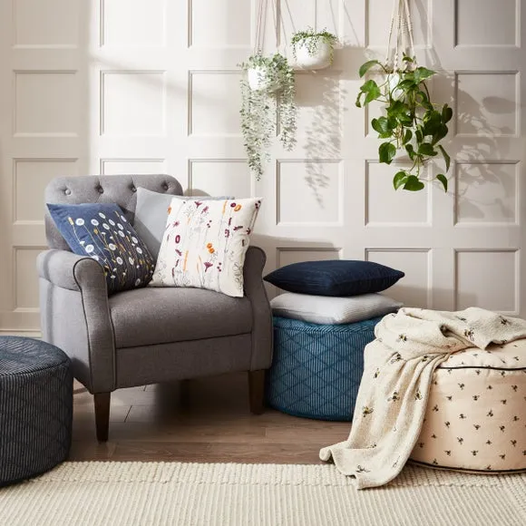 Bees Pouffe Natural 4