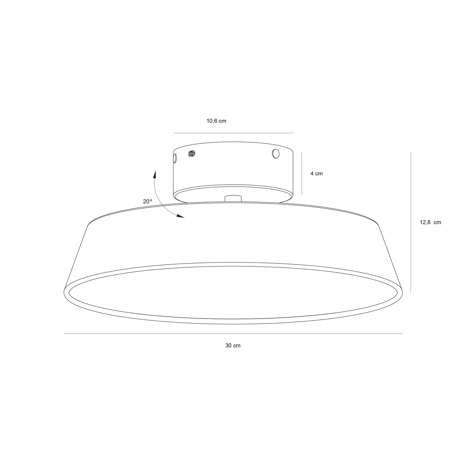 Nordlux Kaito Ceiling Light White Metal Hallway LED 3000k Mains 30cm 5