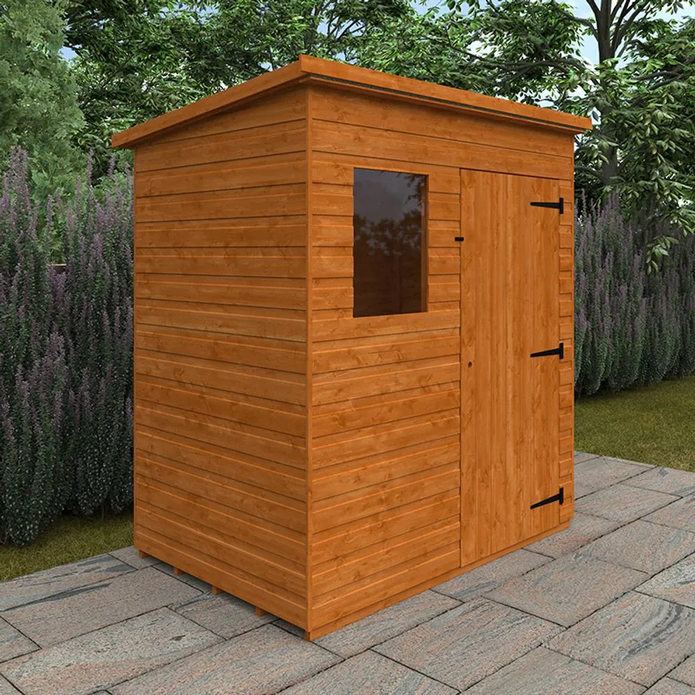 Buttercup Farm 6x4 Super Pent 12mm Shed - L175 x W115 x H204.1 cm in Burnt Orange 2