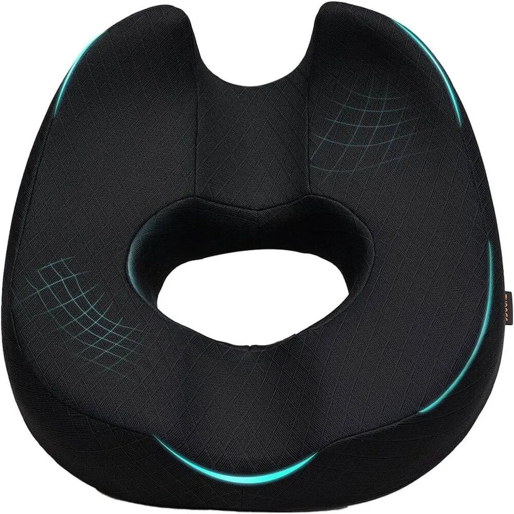 SPETLEK Breathable Memory Foam Cushion Seat in Black