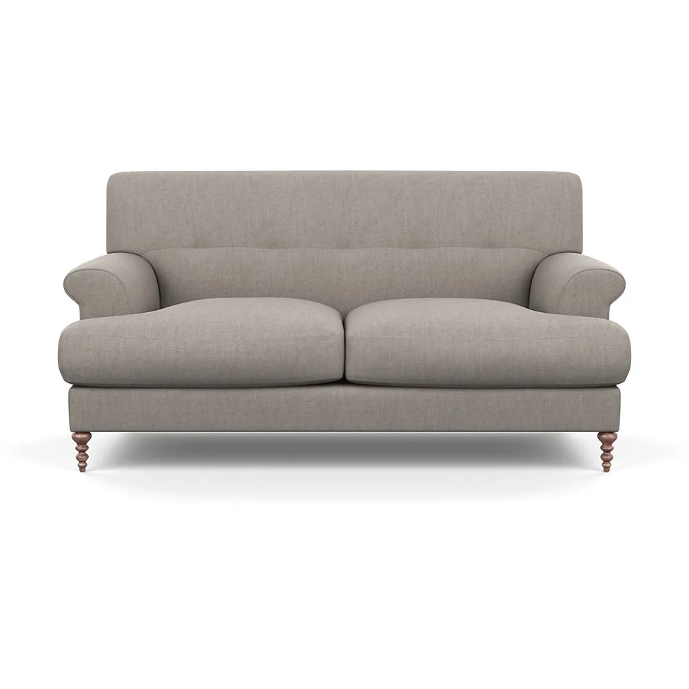 Scp Oscar 2 Seater Informal Sofa Broad Weave Pebble Walnut Feet
