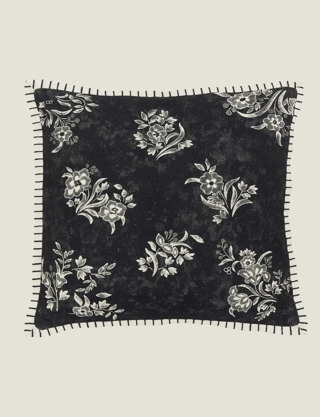 Burleigh X Bedeck Of Belfast Pure Cotton Regal Peacock Cushion Charcoal Mix