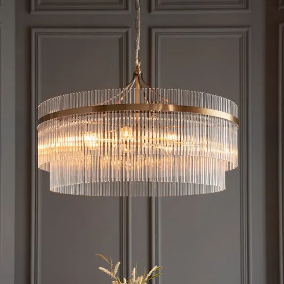 Vogue Langdon Grand Art Deco 7 Light Adjustable Chandelier