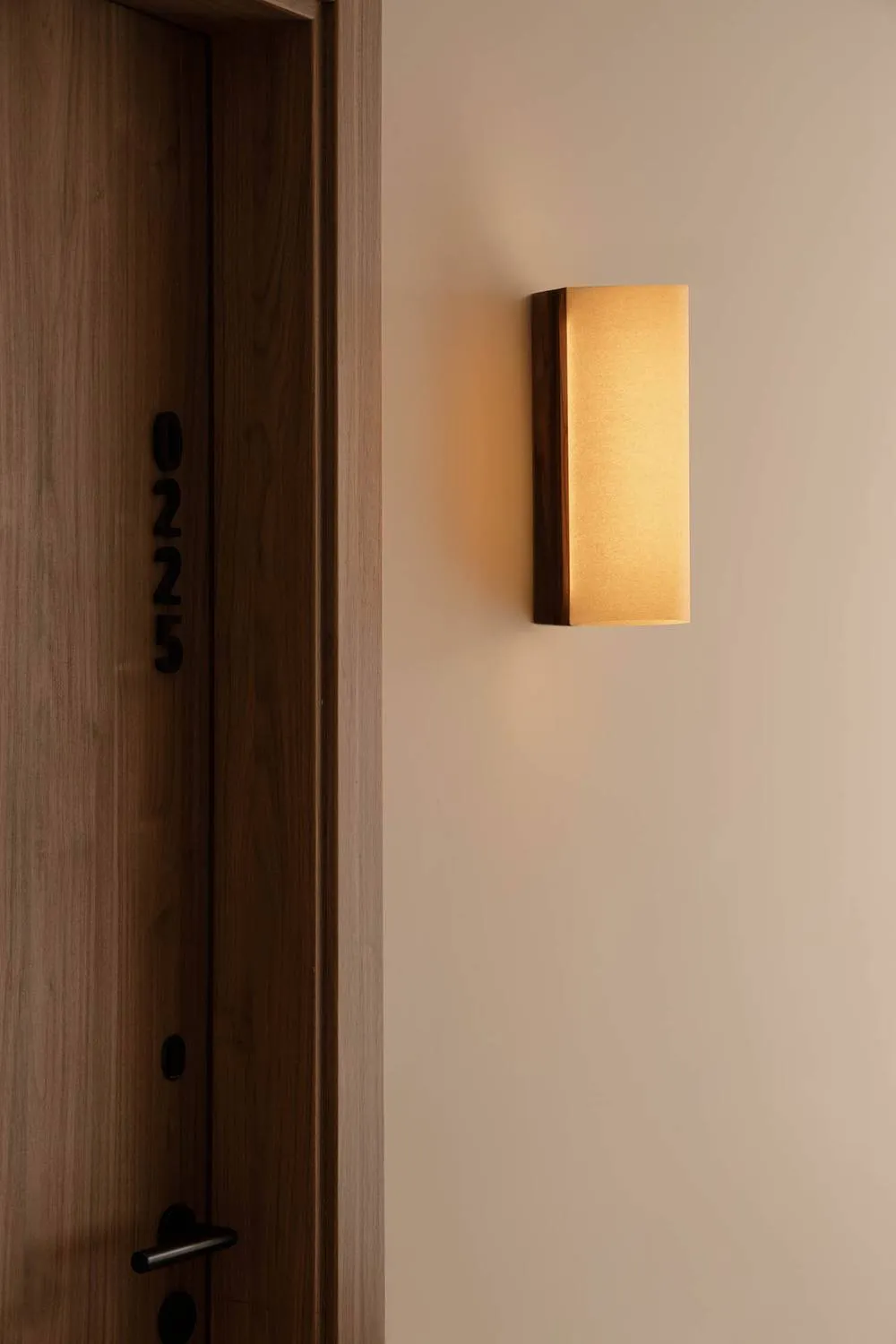 Netlighting Cata 360cm LED Wall Lamp Walnut Beige Shade 2700K 2
