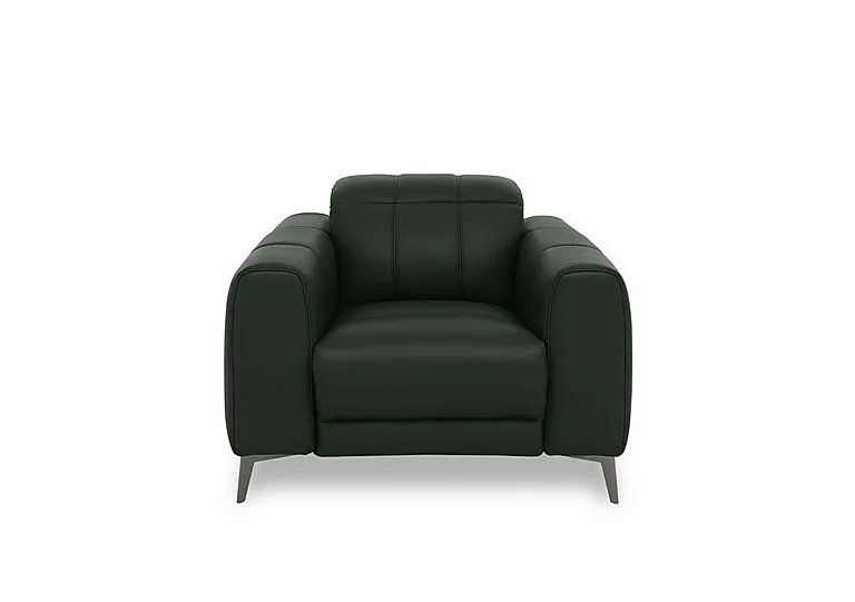 Ezra Leather Chair - Oslo Pine