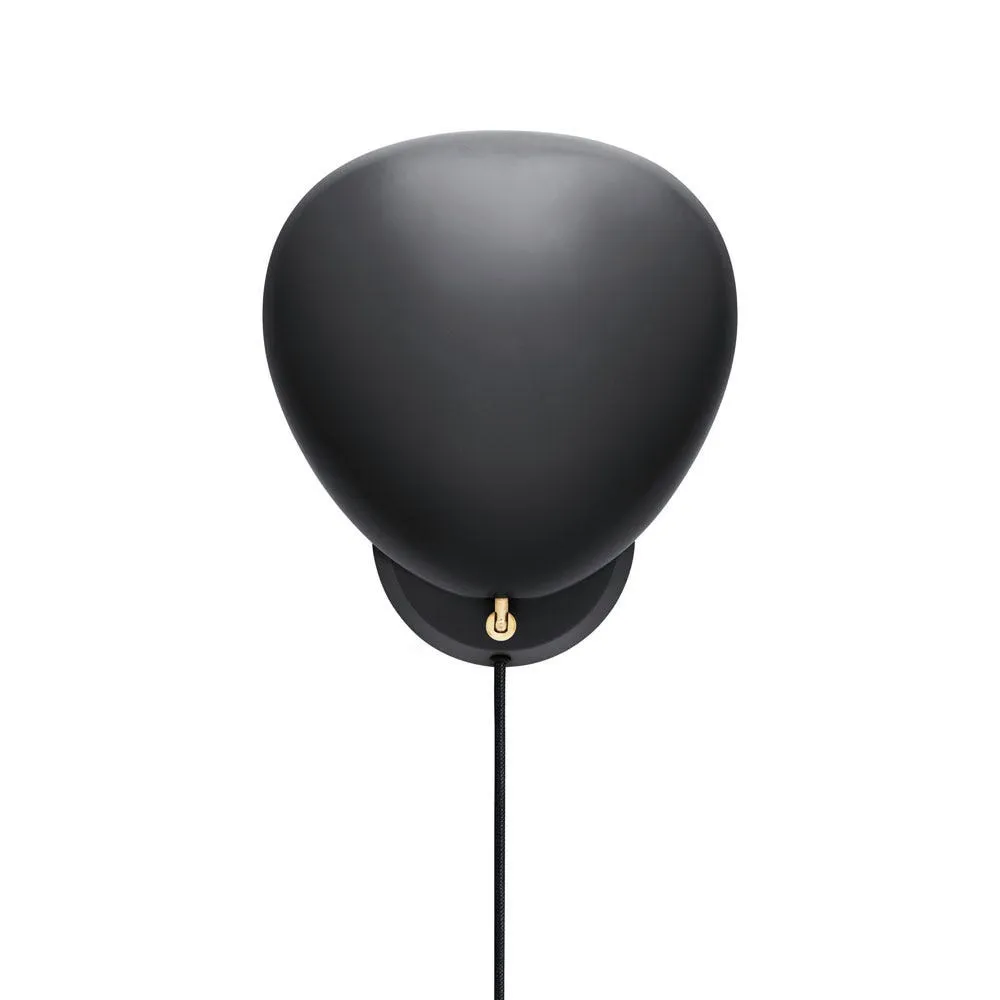 Gubi Cobra Wall Lamp with Cable Jet Black 2
