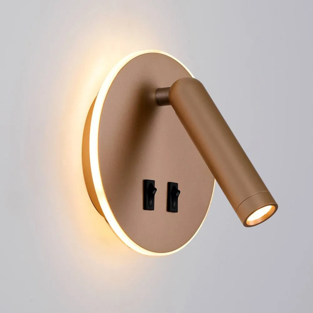 Netlighting Furla Reading Wall Light Gold 3000K Warm White 2xLED