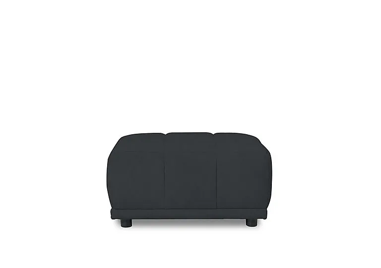 Cube Fabric Large Footstool - Opulence Charcoal