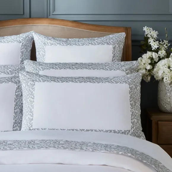 Dorma Elmley Embroidered 100% Cotton Sateen Duvet Cover & Pillowcase Set 4