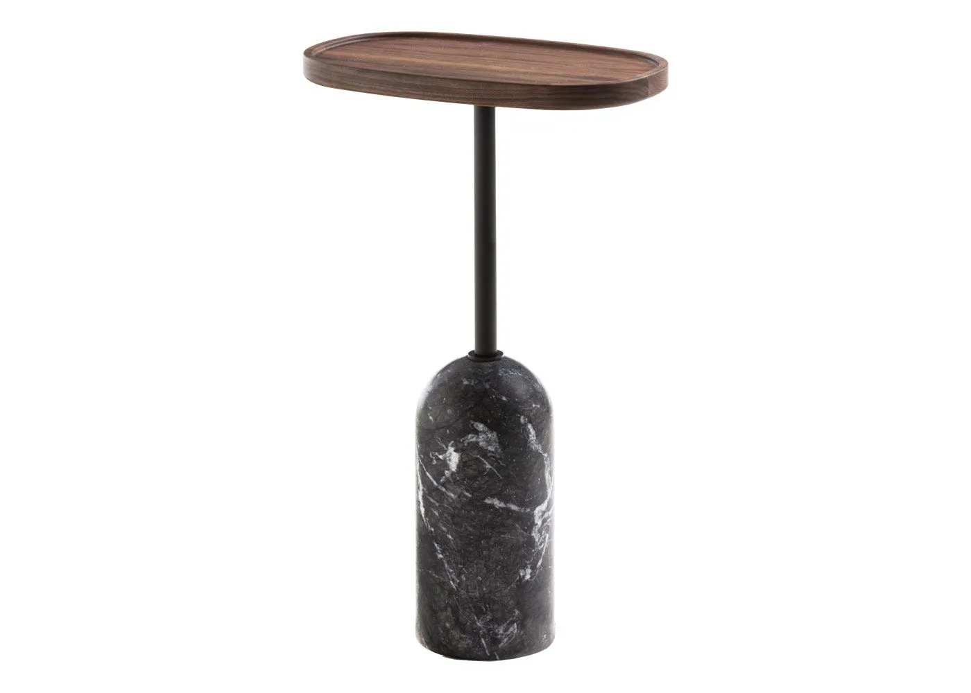 Porada Ekero Oval Side Table Grigio Carnico Base H60 1