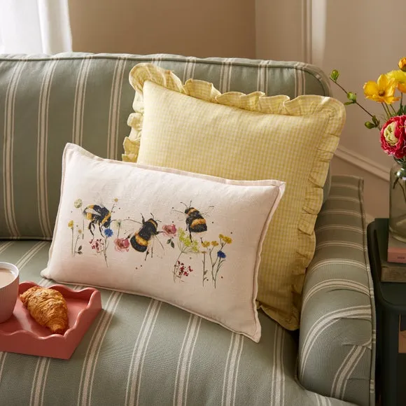 Bees Cotton Rectangle Cushion 5