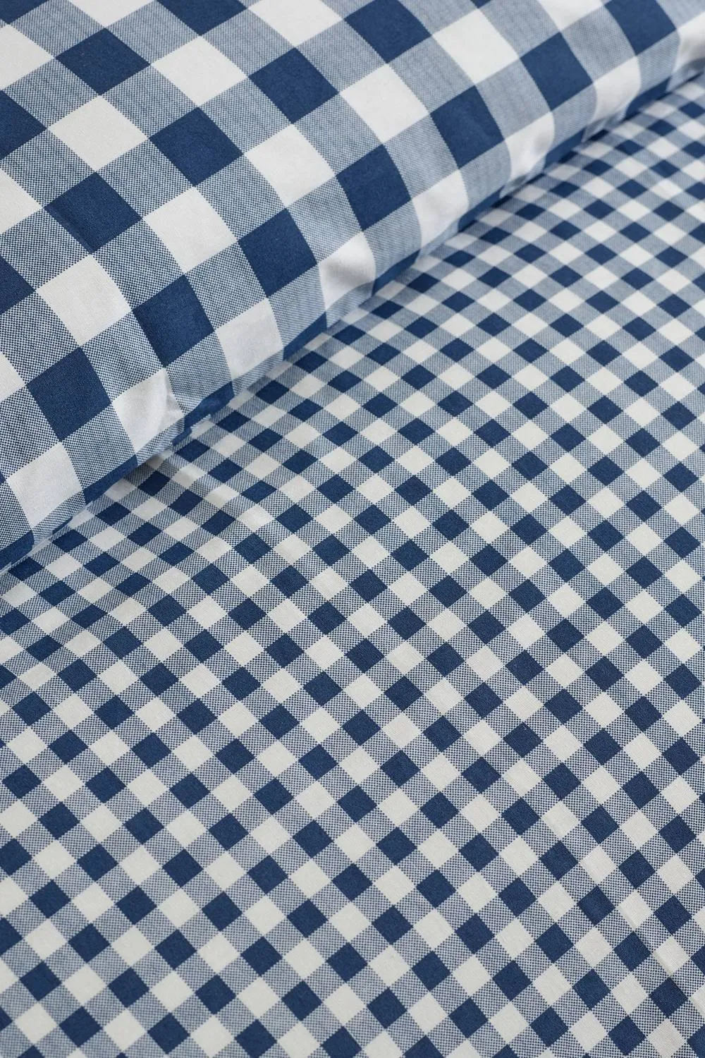 Catherine Lansfield 'Bamford Gingham Check' Reversible Duvet Cover Set in Navy 4