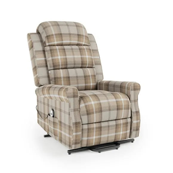 Edith Check Pattern Rise and Recline Chair 3