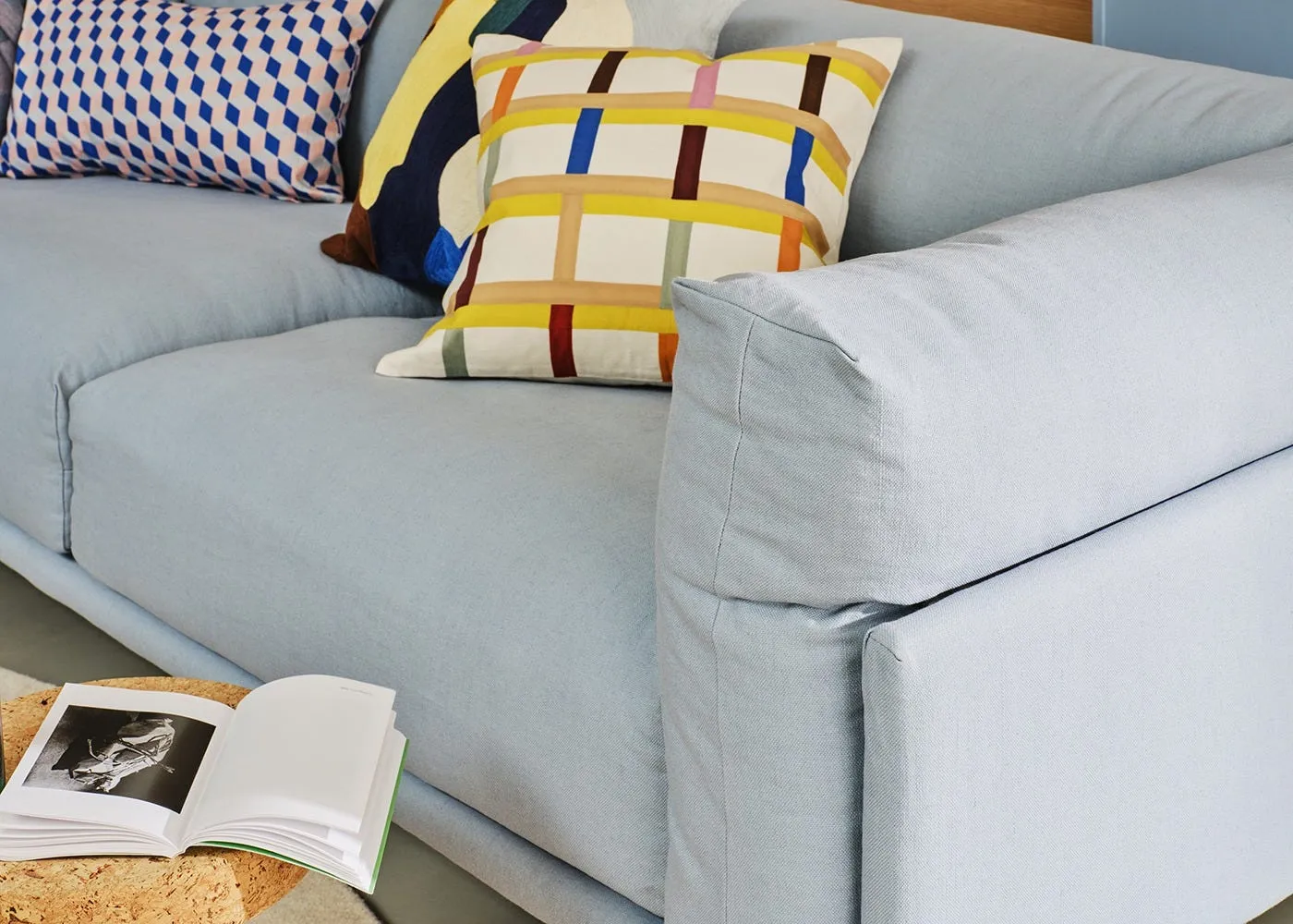Heal's Novara Loveseat Smart Velvet Petrol Black Feet 2