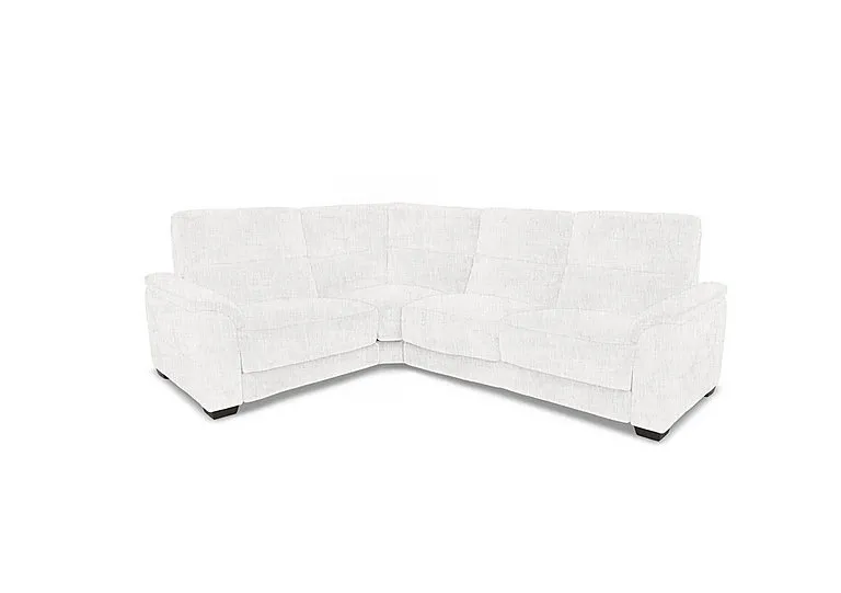 Saffron Small Fabric Left Hand Facing Corner Sofa - Frost