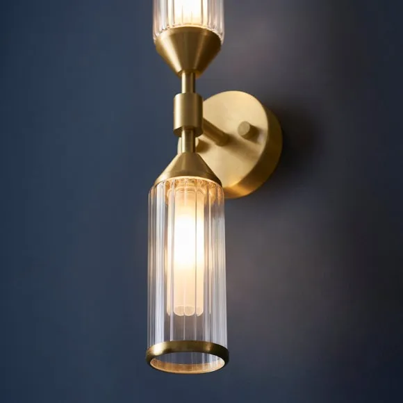 Vogue Bailey Ribbed 2 Light Wall Light 2