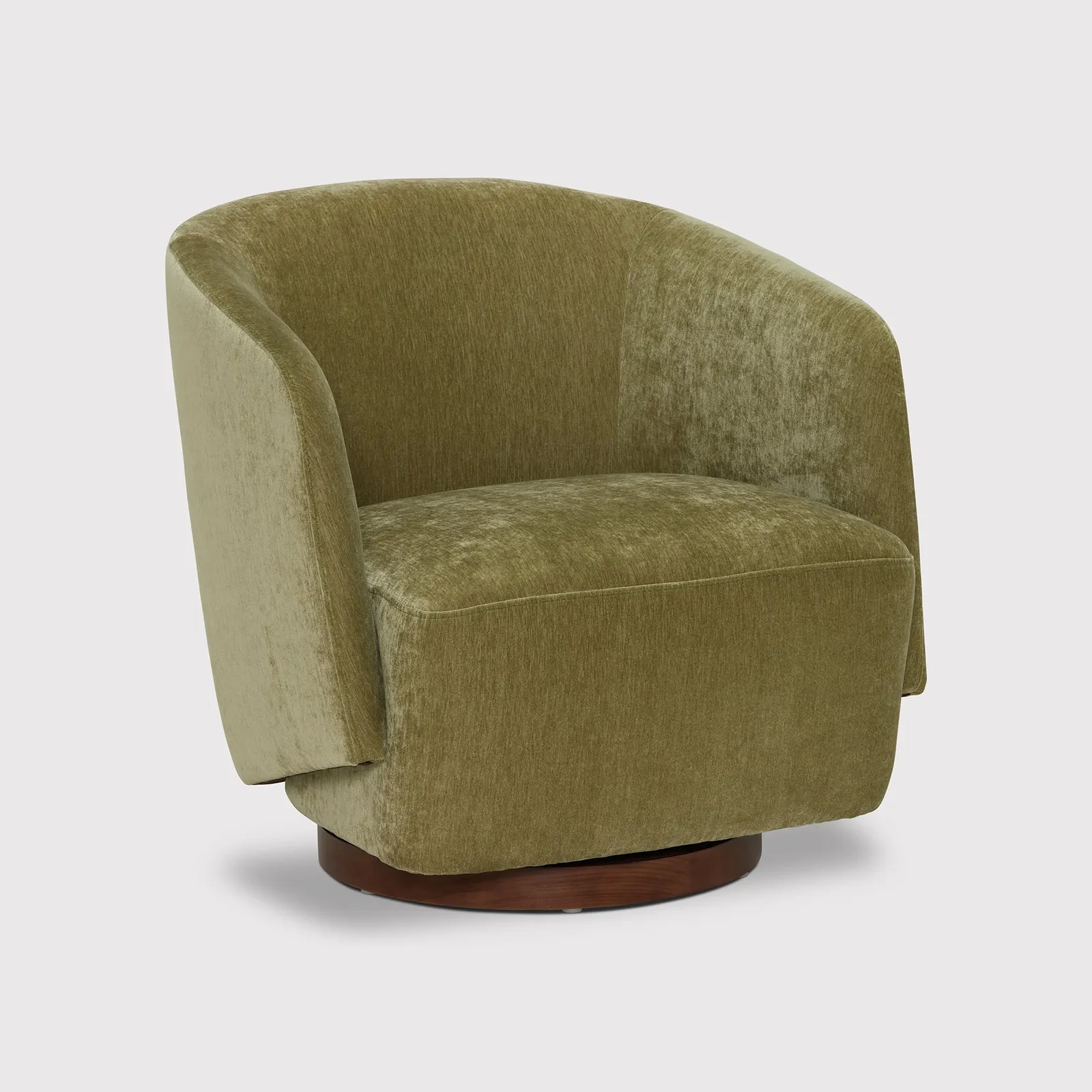 Pellaro Swivel Armchair, Green Fabric | Barker & Stonehouse 1
