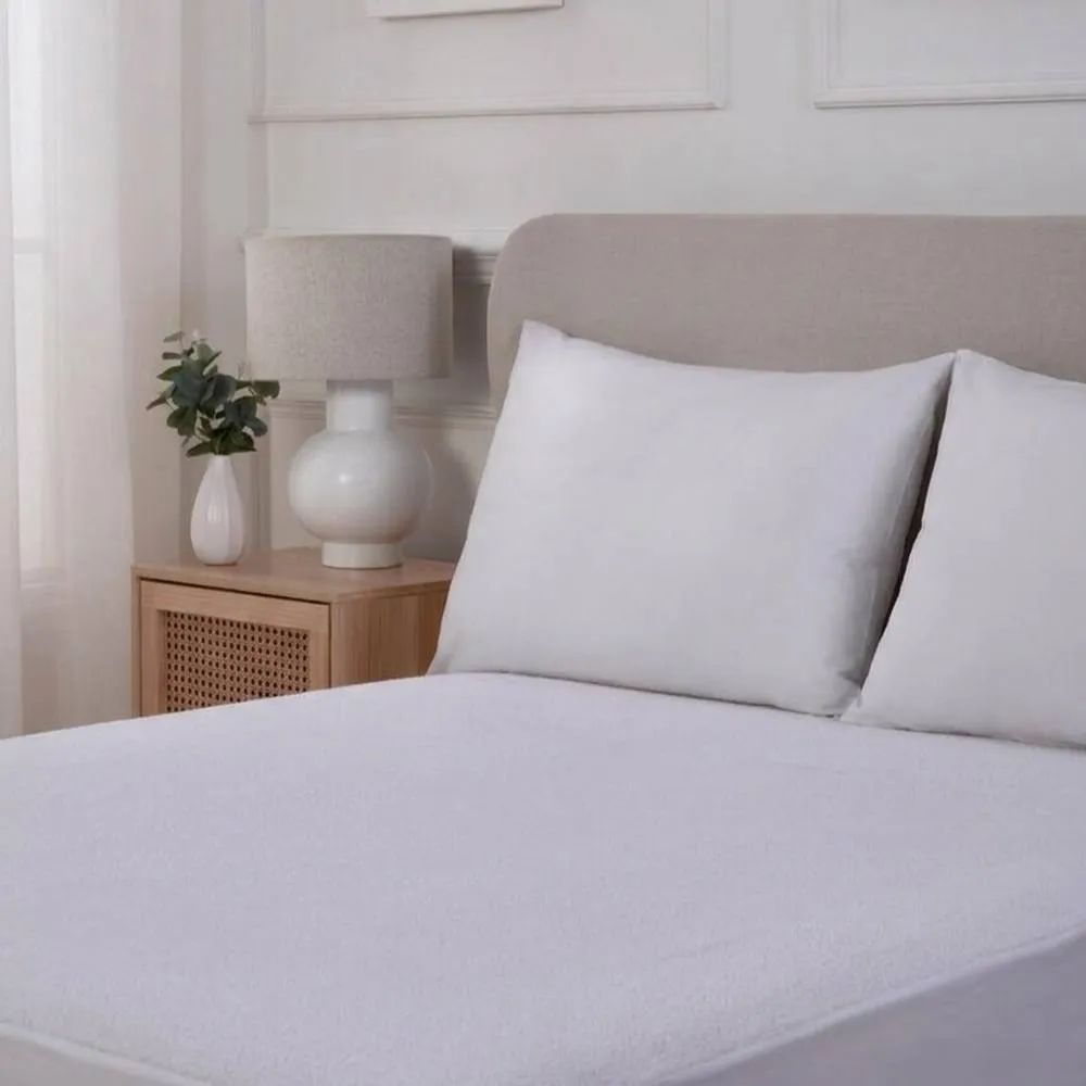 Rapport Home Waterproof Terry Pillow Protector Pair White (75x50 cm)