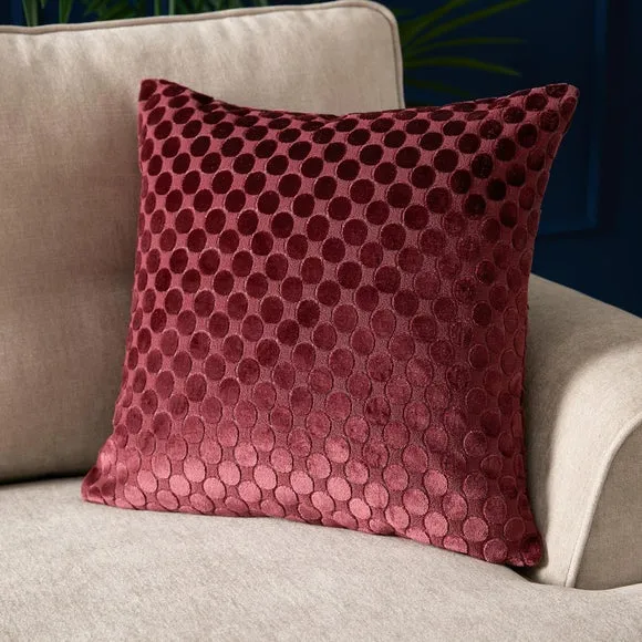 Soiree Velvet Spot Square Cushion