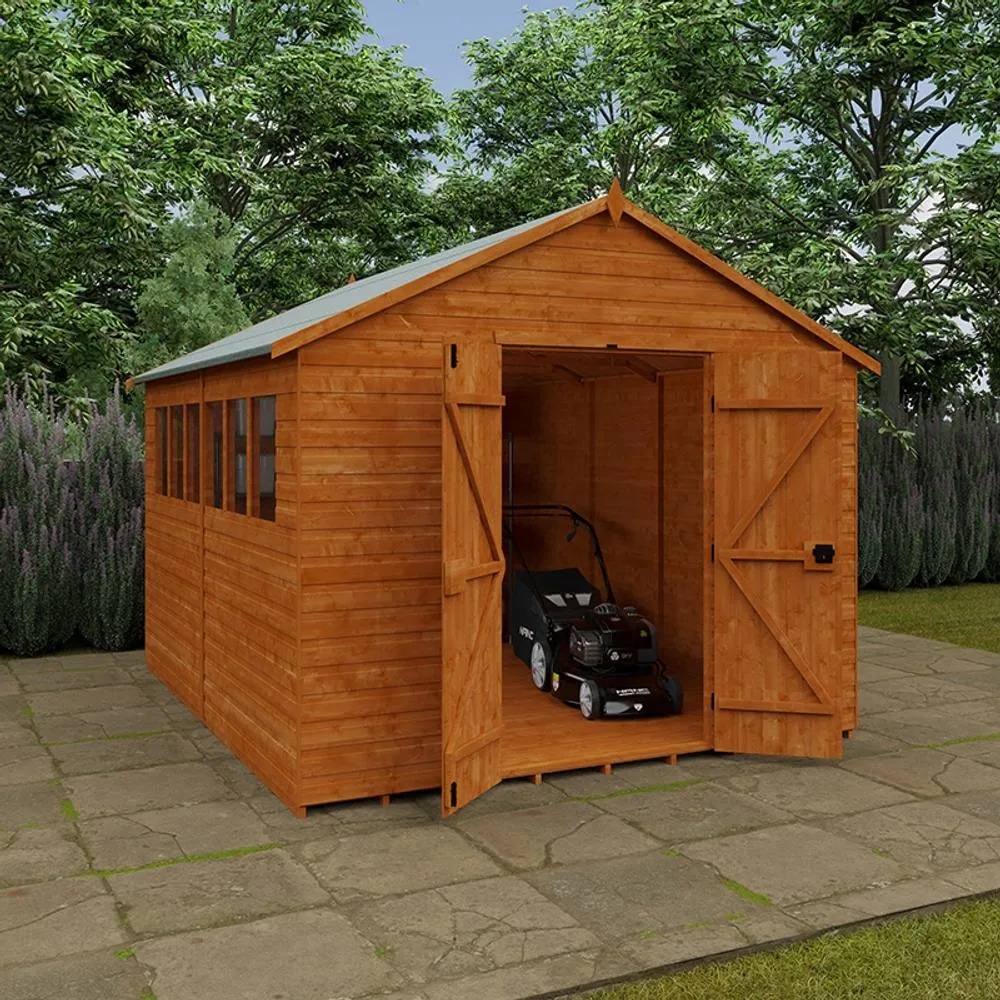 Buttercup Farm 12 x 10 Feet Xl Workshop 12mm Shed - L355 x W295 x H268.5 cm in Burnt Orange 2