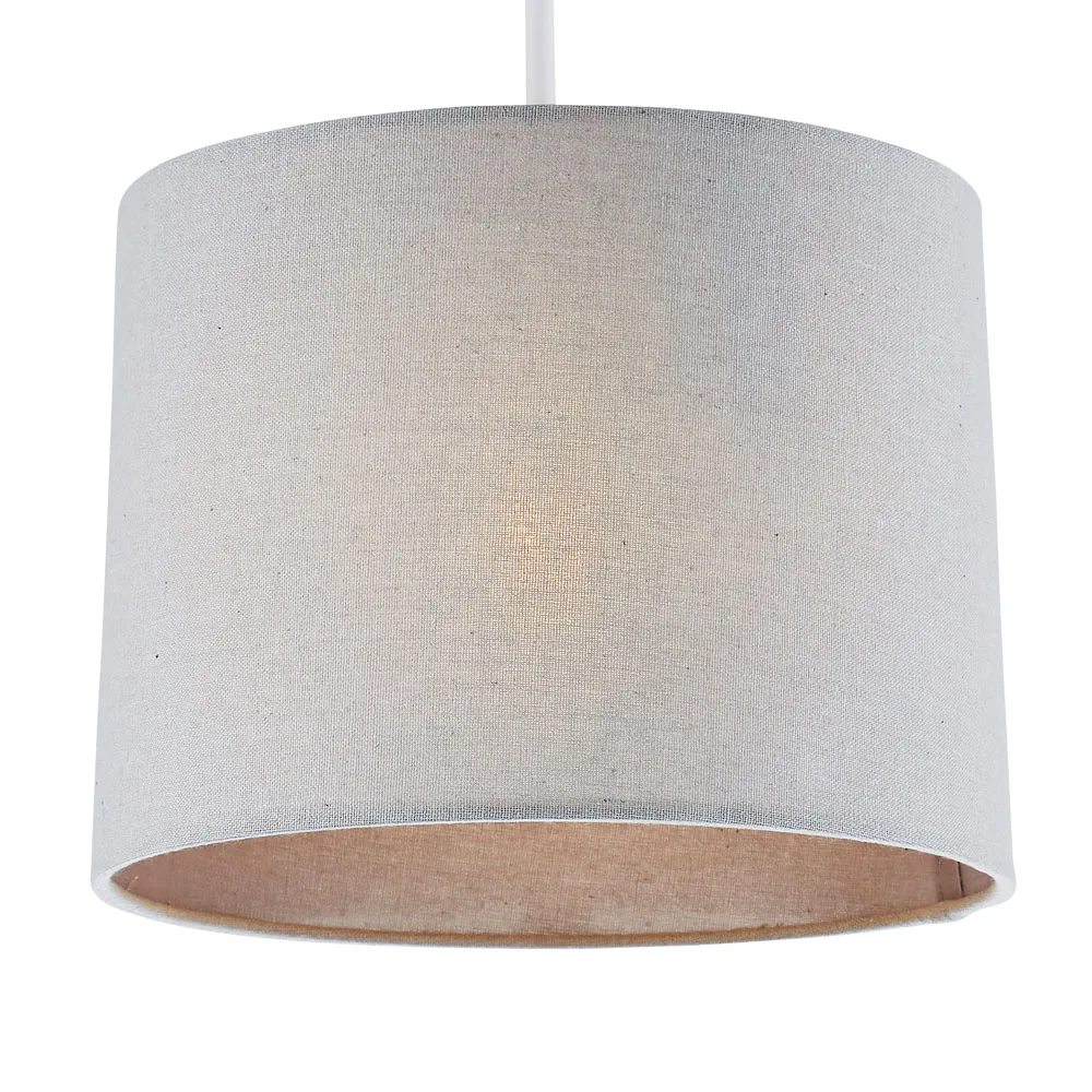Mira 25cm Linen Easyfit Shade, Grey 1
