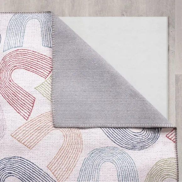 Rainbow Multicoloured Washable Rug 3