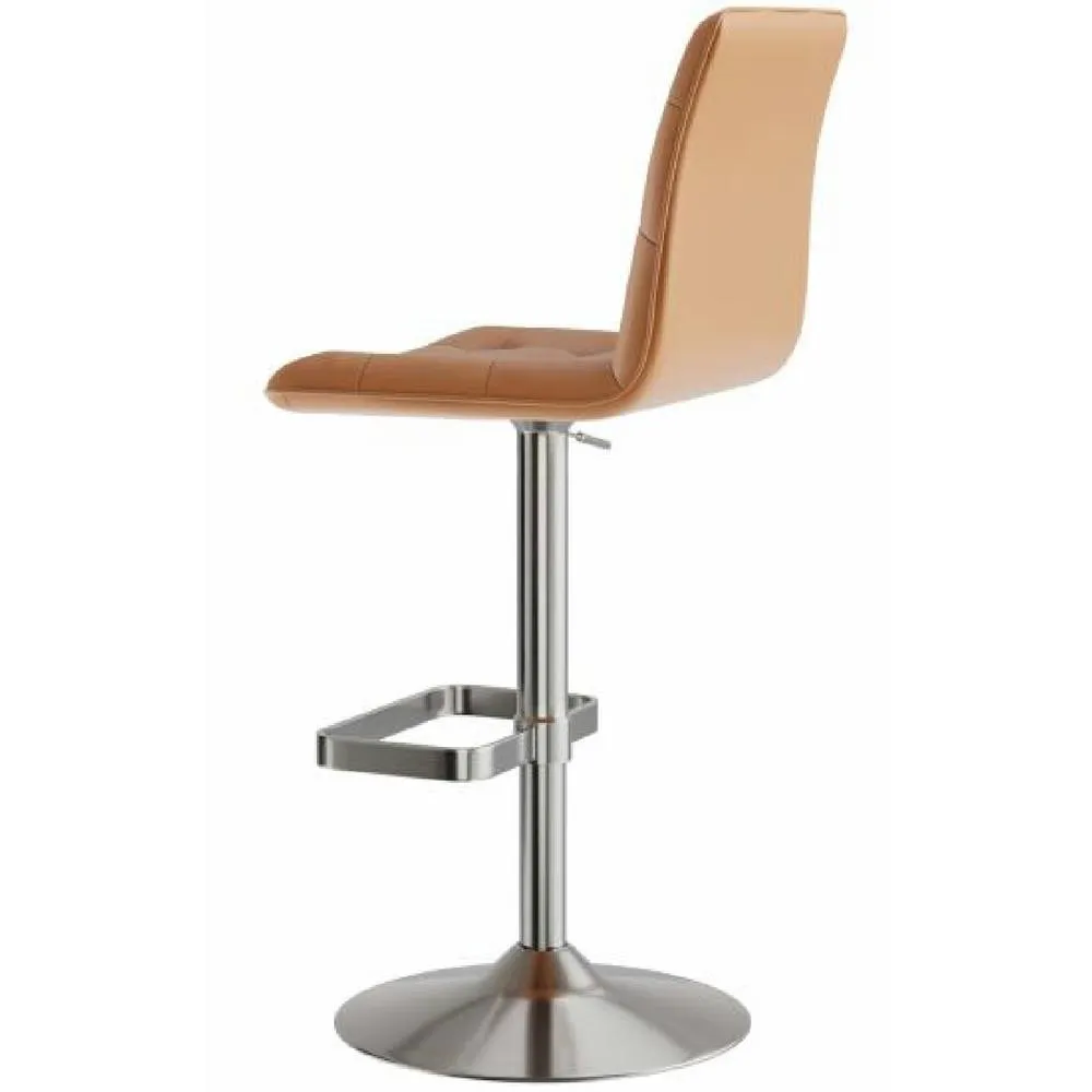 netfurniture Scaponi Brushed Quality Kitchen Bar Stool- Cognac in Tan 6