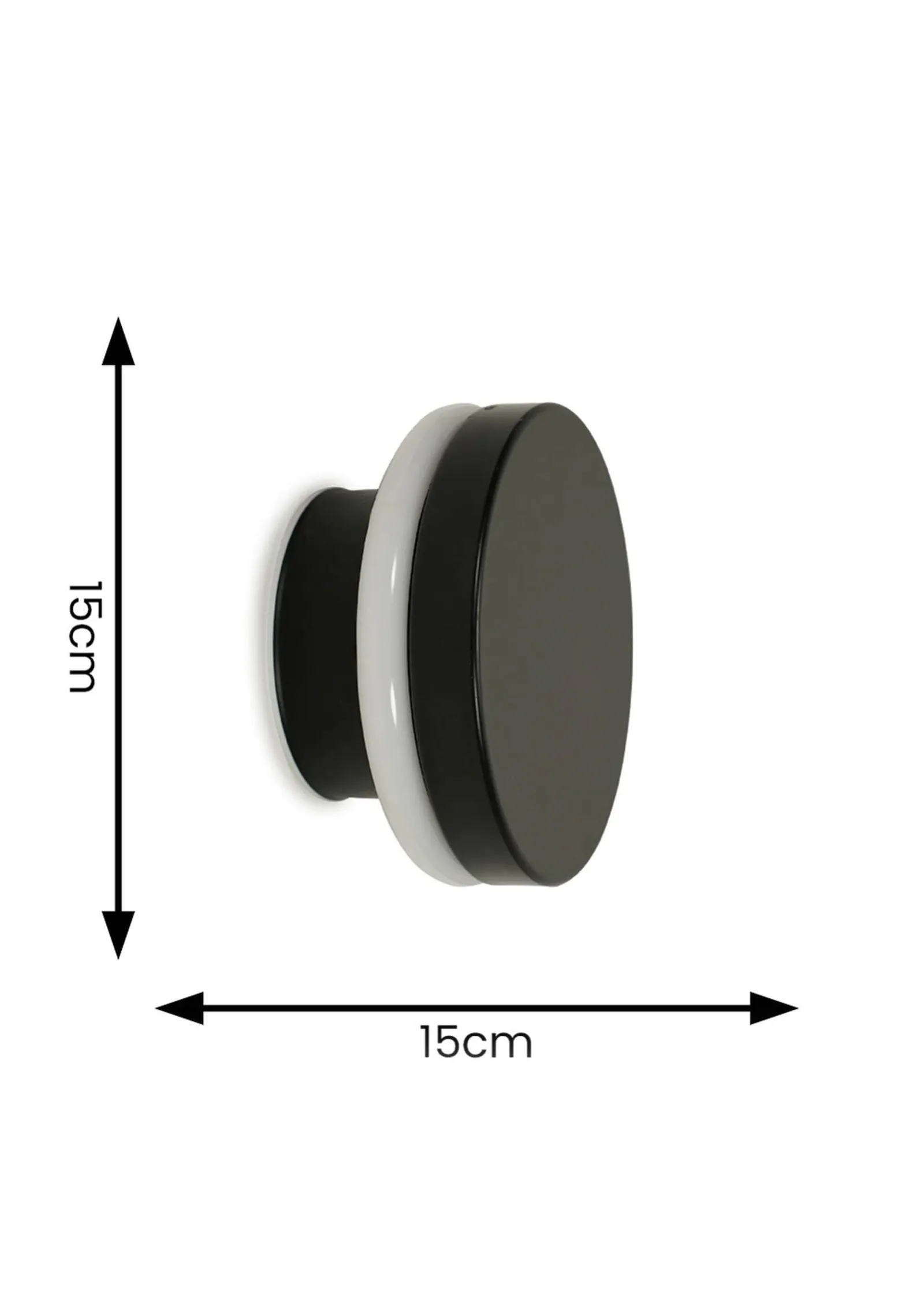 ValueLights Infinity Matte Black Backlit Circle Integrated LED Wall Lamp Light 5