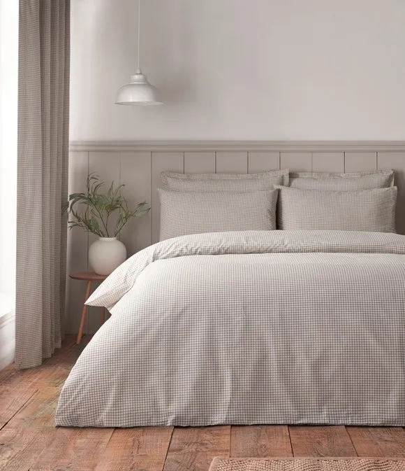 Sydney Gingham Polycotton Duvet Cover & Pillowcase Set 1