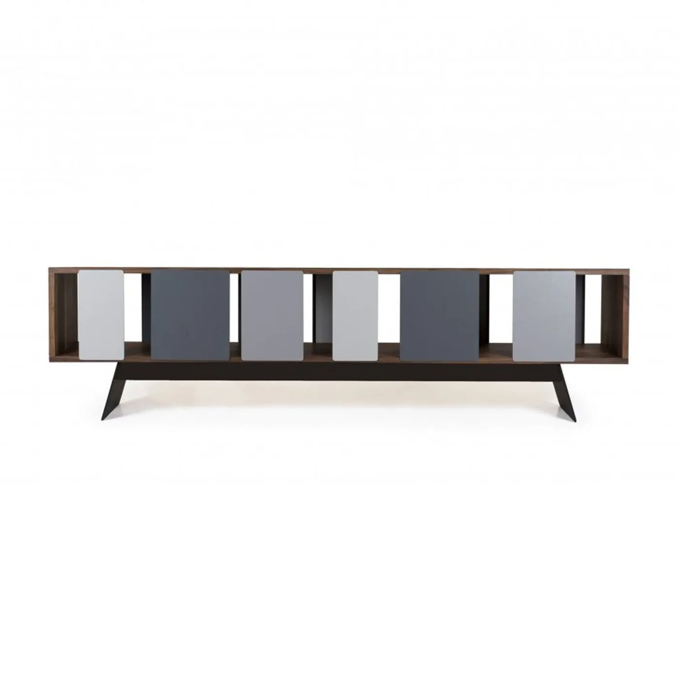 Heal's Different Trains Wide 1-Tier Cabinet in Walnut 2