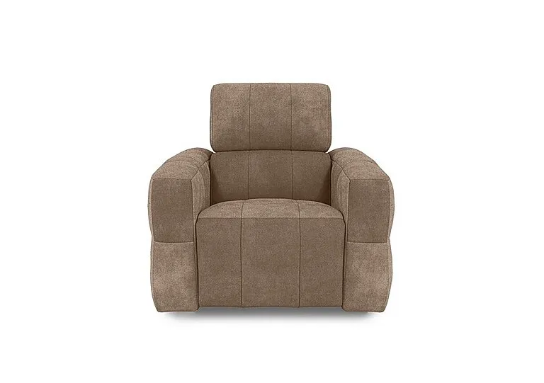 Cube Fabric Power Recliner Chair with Power Headrest