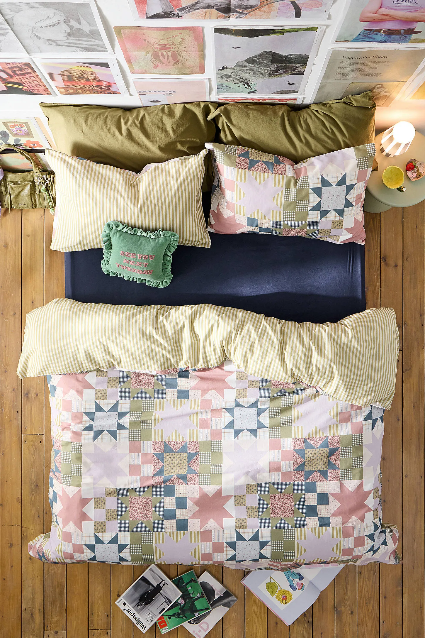 Vintage Patch Reversible Duvet Set