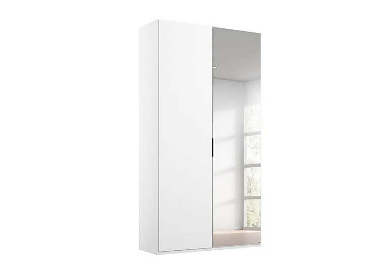 Formes Decor 2 Door Hinged Wardrobe with 1 Mirror - White