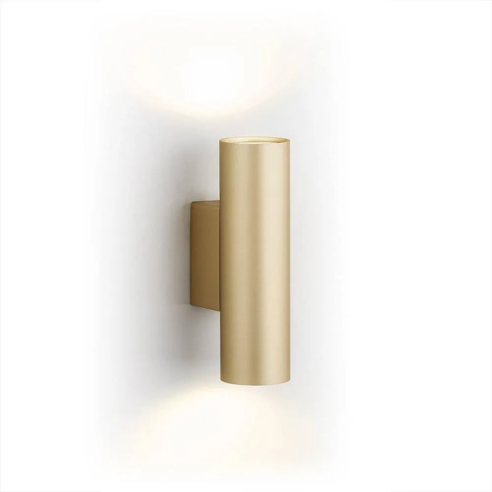 Netlighting Mitos Plus Up & Down Wall Lamp Gold