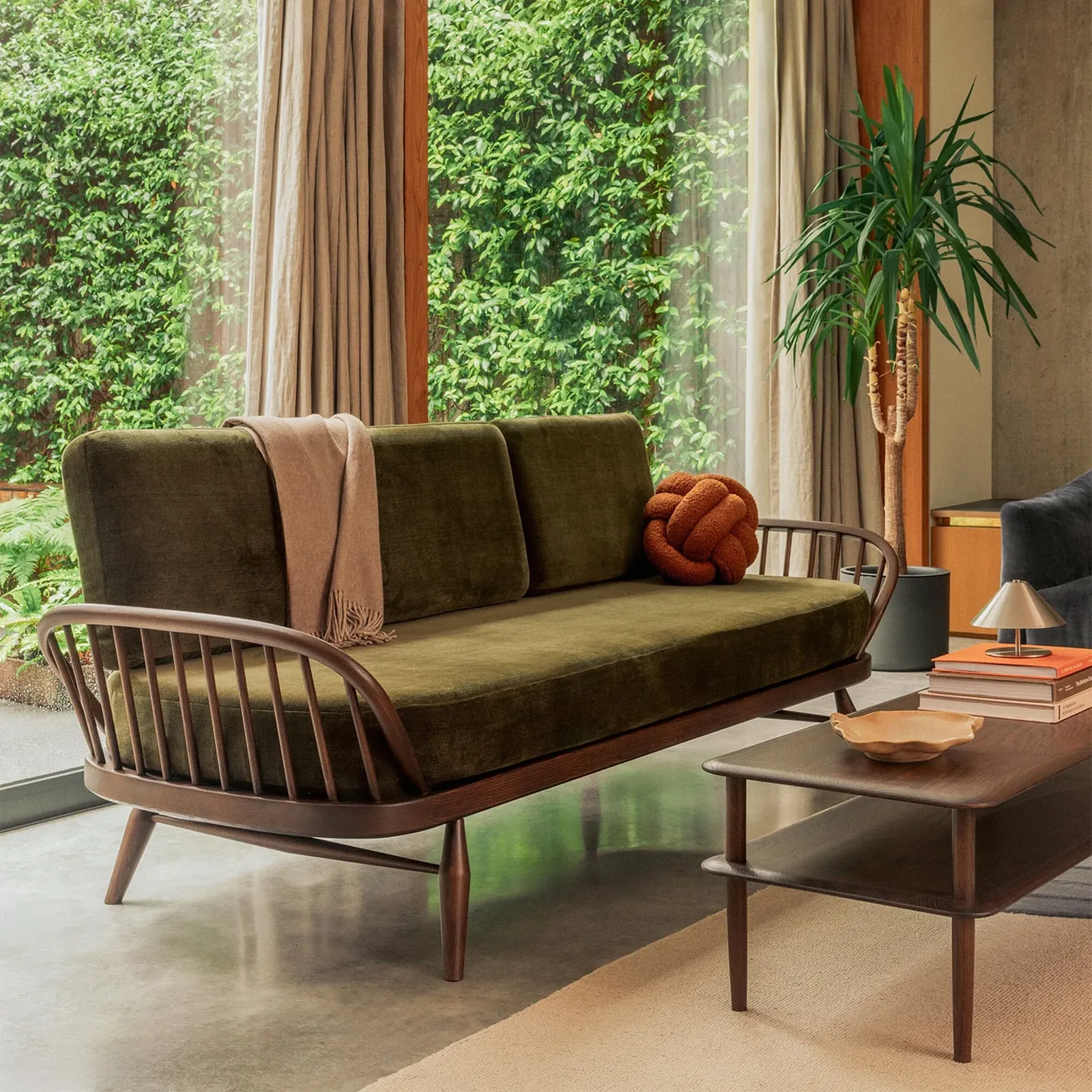 Ercol Studio Couch Sofa, Green | Barker & Stonehouse 2