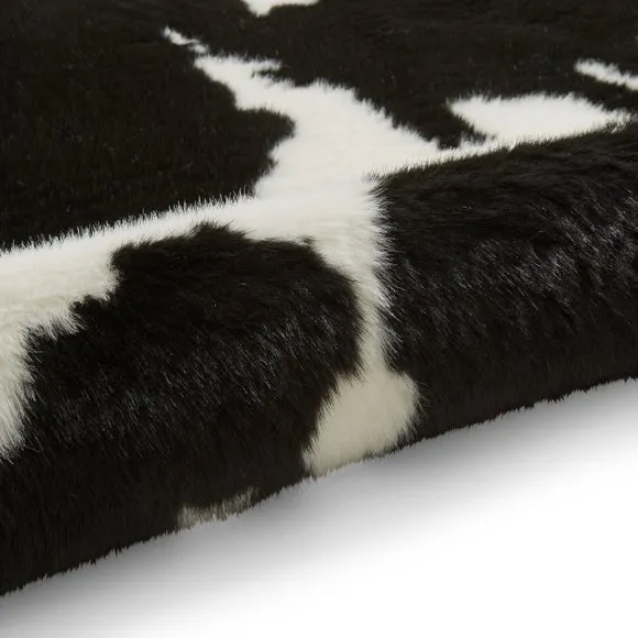 Faux Fur Cow Print Rug 4