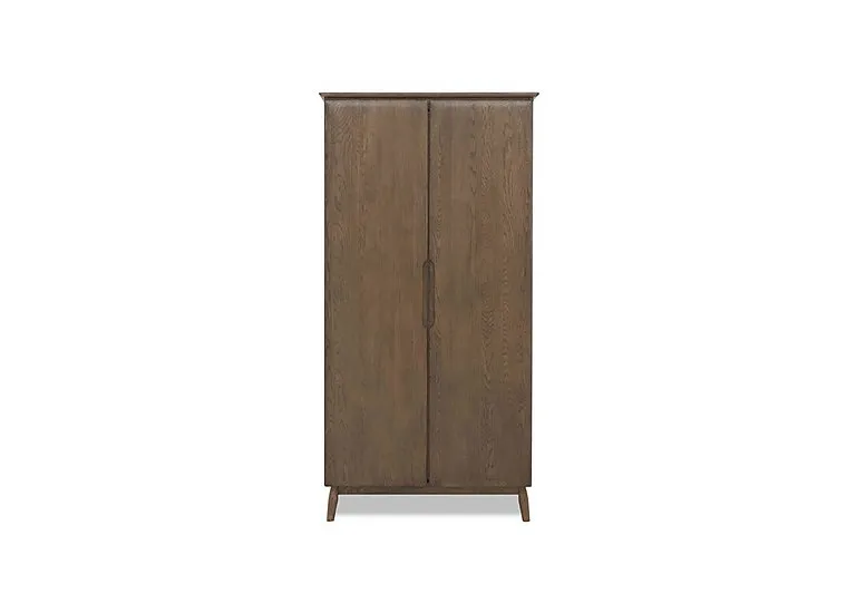 Stockholm 2 Door Wardrobe - Dark Oak