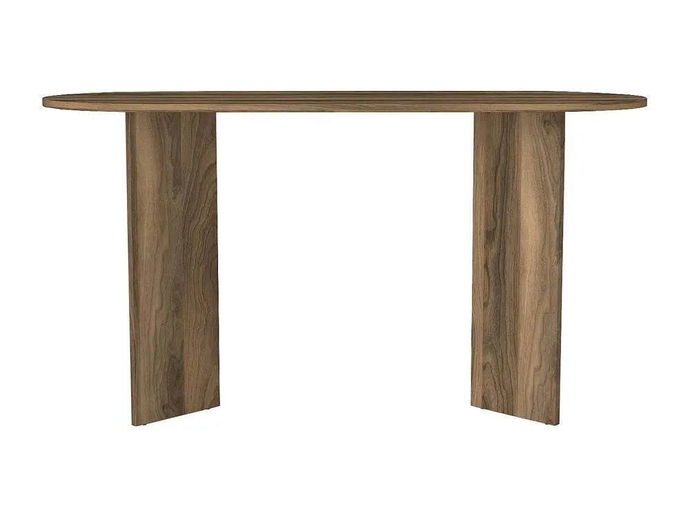 Vente-unique Console Desk - Dark Natural - TOPANIA in Walnut 2